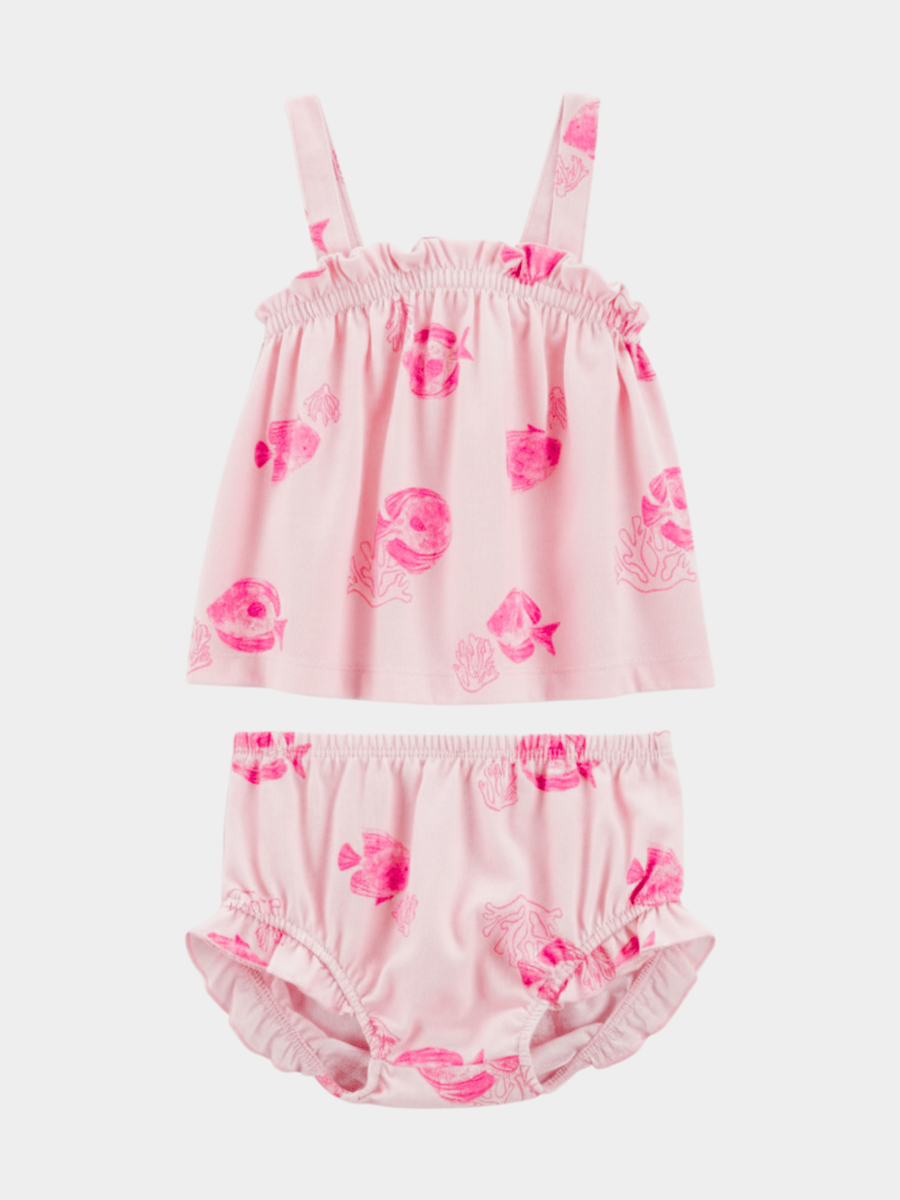 Baby Girls' Pink Tropical Fish Cami and Bloomer Set