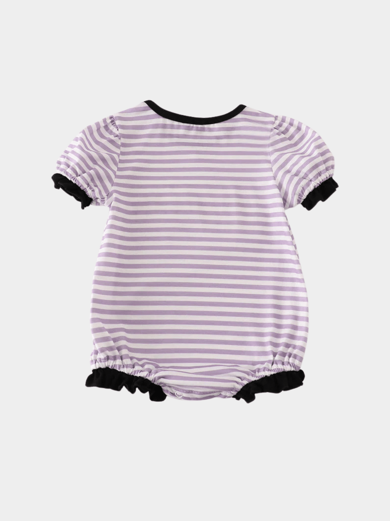 Baby Girls' Purple Striped Smocked Spider Bubble Romper