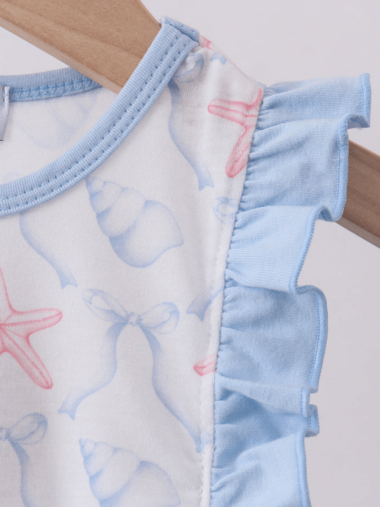 Baby Girls' Starfish and Seashell Smocked Bubble Romper