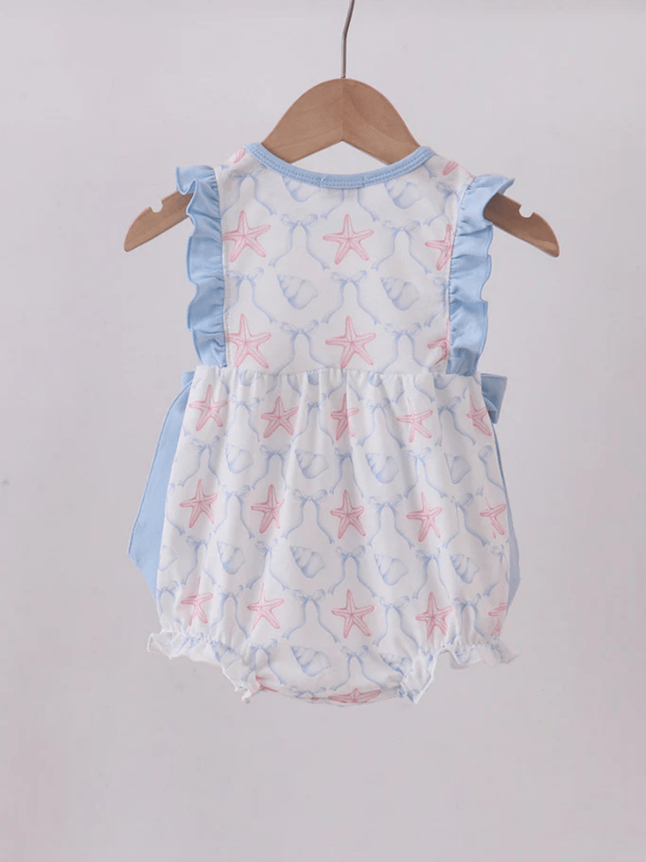 Baby Girls' Starfish and Seashell Smocked Bubble Romper