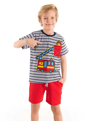 Baby & Kids Boy Car Printed T-shirt Set