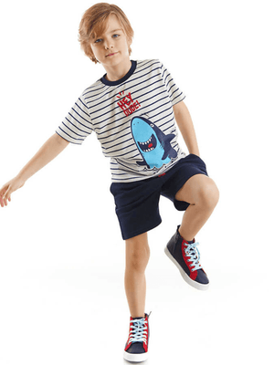 Baby & Kids Boy Shark Printed T-shirt Set