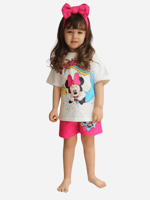 Baby & Kids Girl Minnie Mouse Printed T-shirt Set