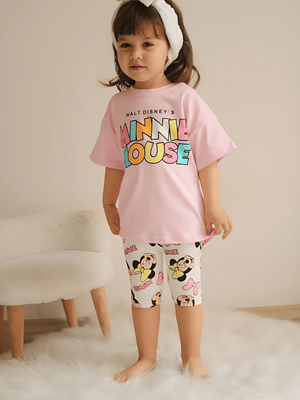 Baby & Kids Girl Minnie Mouse Printed T-shirt Set