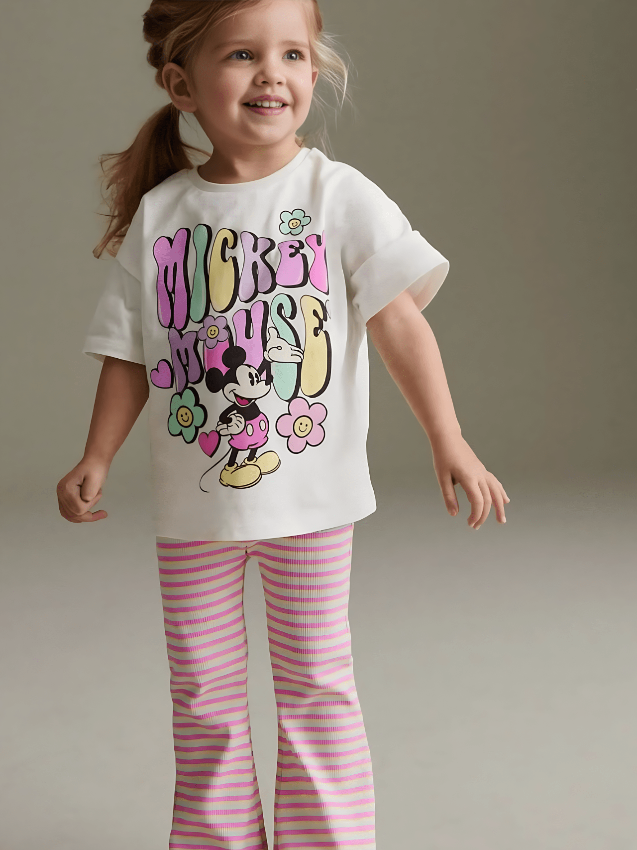 Baby & Kids Girl Minnie Mouse Printed T-shirt Set