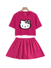 Baby & Kids Kuromi Printed T-shirt & Skirt Set (2yrs - 8yrs)