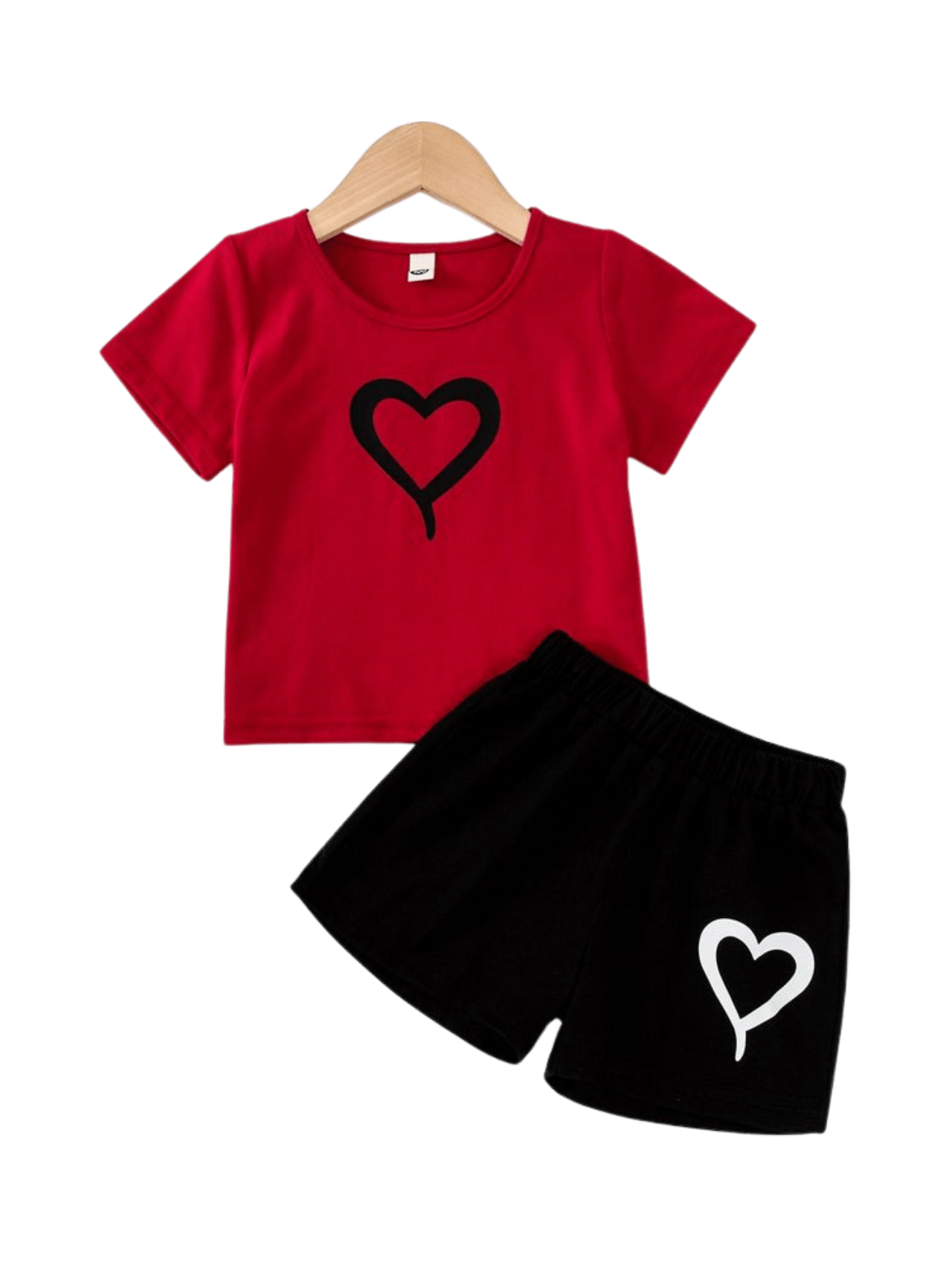 Baby & Kids Love Printed T-shirt & Skirt Set (2yrs - 8yrs)