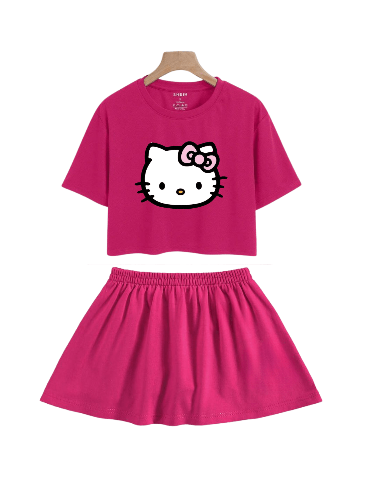 Baby & Kids Love Printed T-shirt & Skirt Set (2yrs - 8yrs)