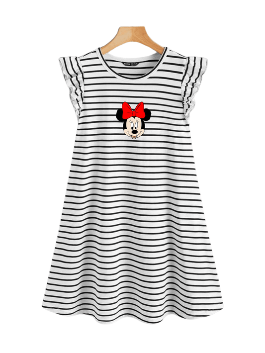 Baby & Kids Minnie Mouse Printed Floral Dresse (2yrs - 8yrs)