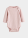 Baby Pink Ribbed Long - Sleeve Bodysuit | Essential Cotton Baby Romper (0mths - 2yrs)