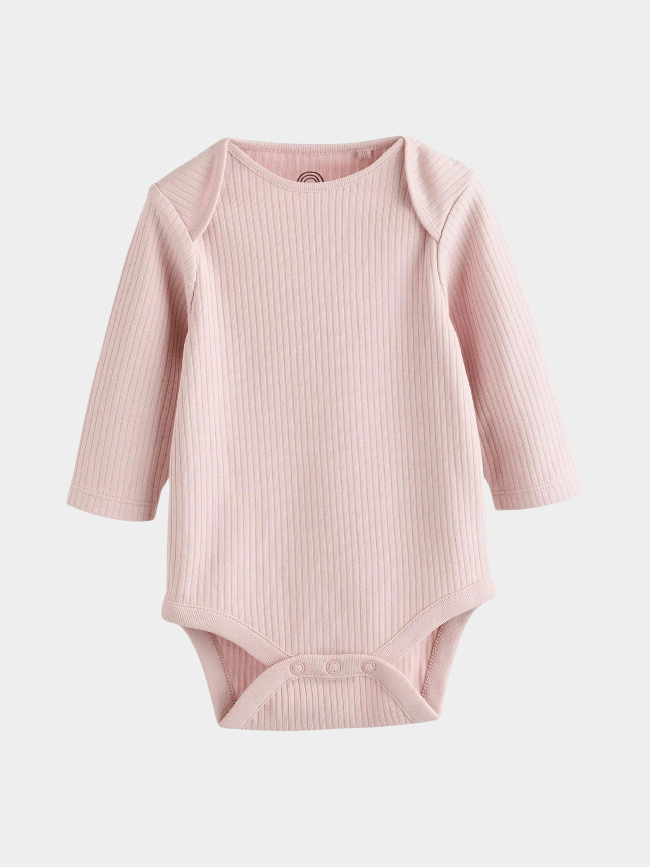Baby Pink Ribbed Long - Sleeve Bodysuit | Essential Cotton Baby Romper (0mths - 2yrs)