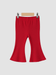 Baby/Toddler Bright Red Ribbed Flare Pants