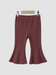 Baby/Toddler Dark Plum Ribbed Flare Pants