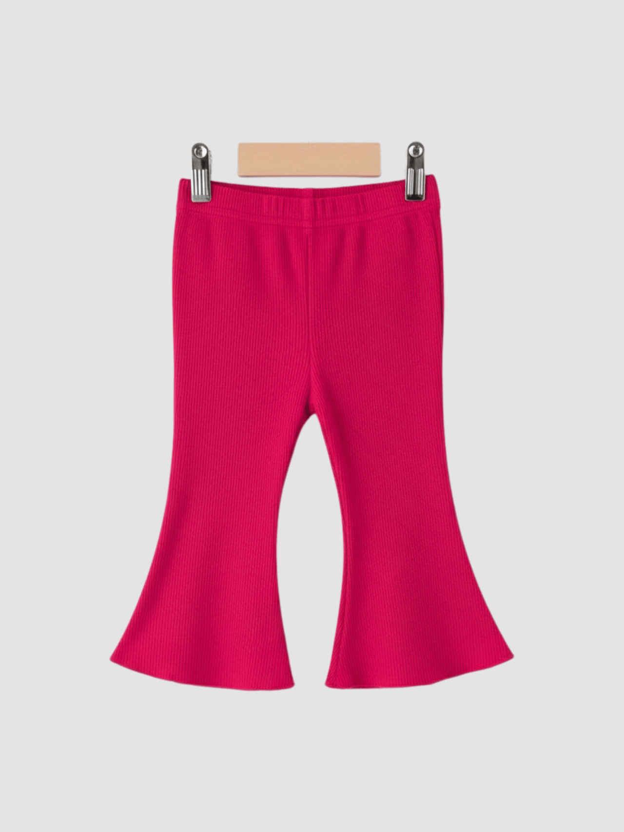 Baby/Toddler Fuchsia Ribbed Flare Pants