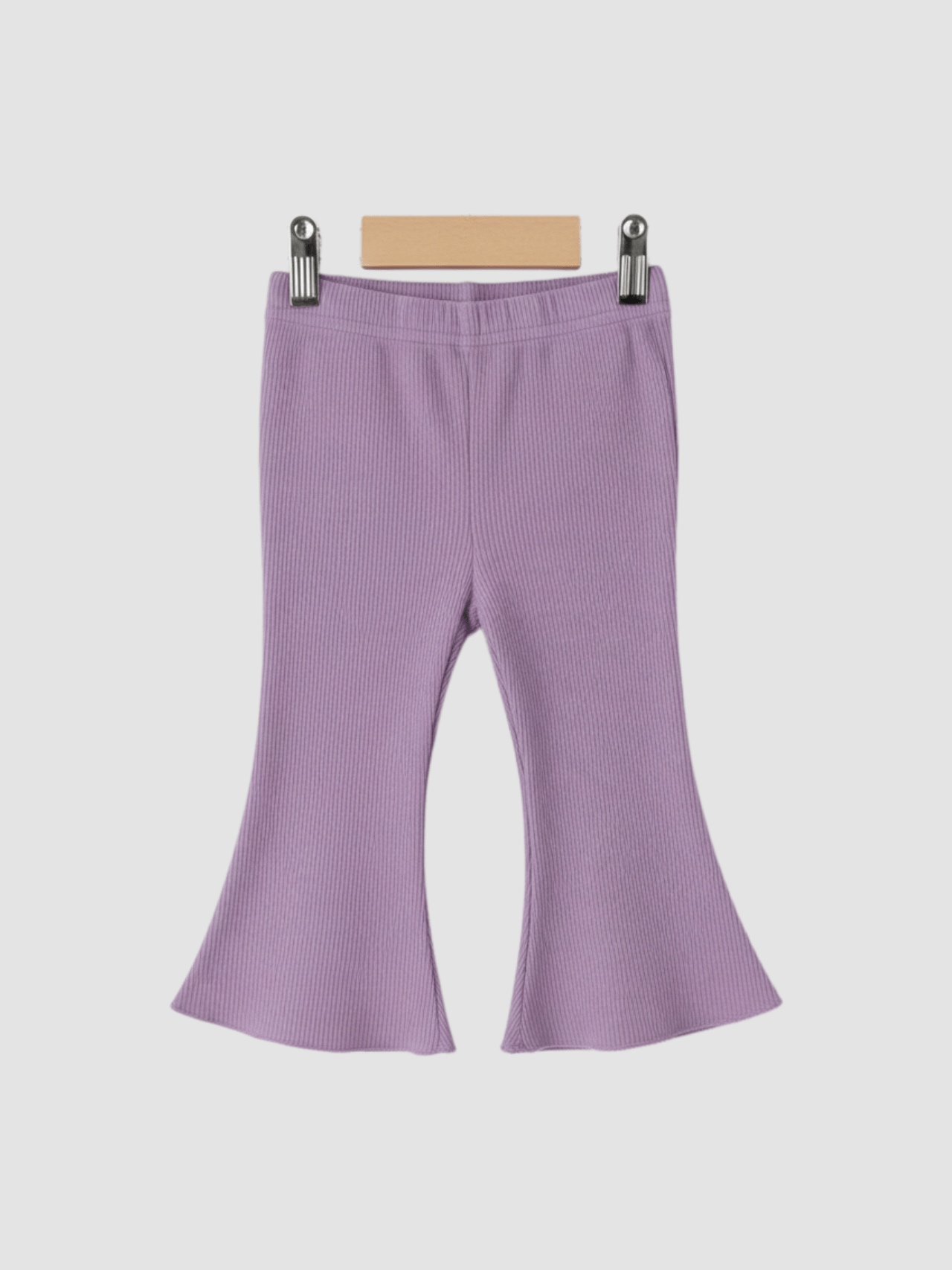 Baby/Toddler Lavender Ribbed Flare Pants
