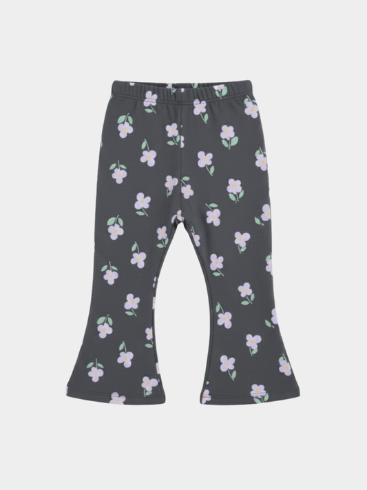 Baby/Toddler Purple Flower Print Flare Sweatpant