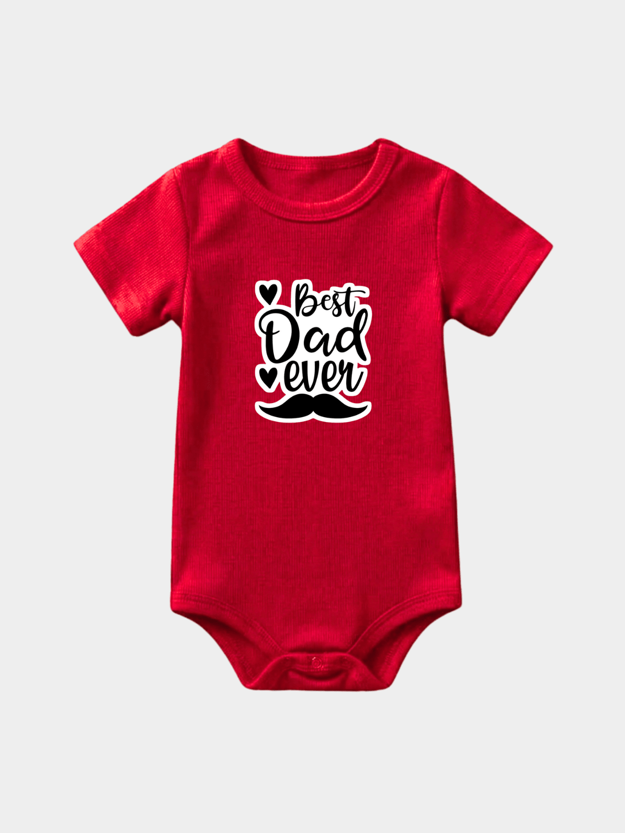 "Best Dad Ever" Crimson Red Baby Bodysuit