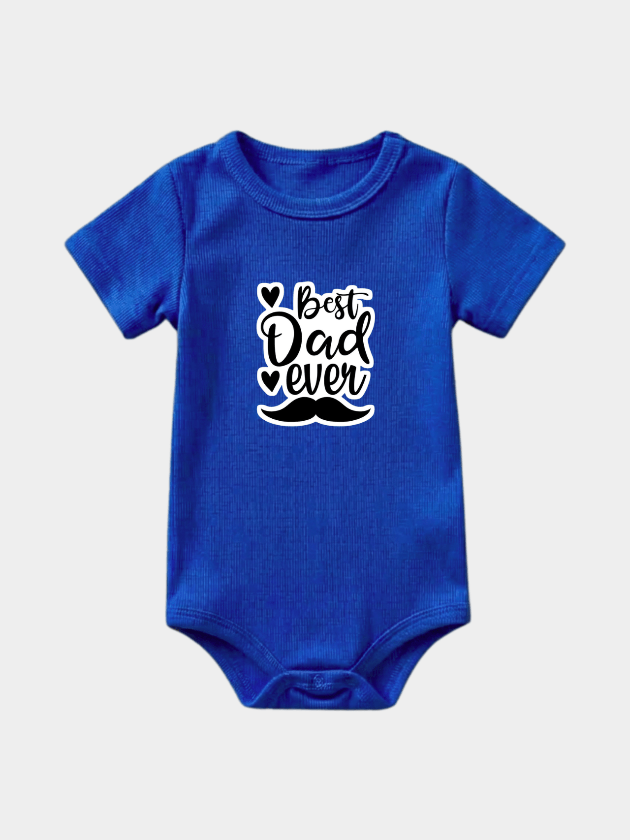"Best Dad Ever" Royal Blue Baby Bodysuit