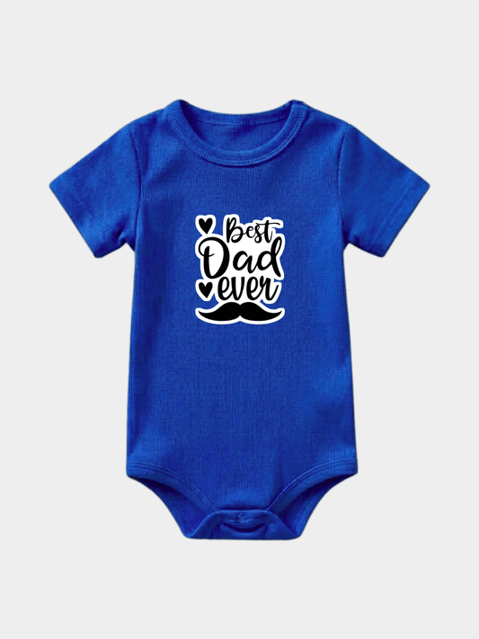 "Best Dad Ever" Royal Blue Baby Bodysuit