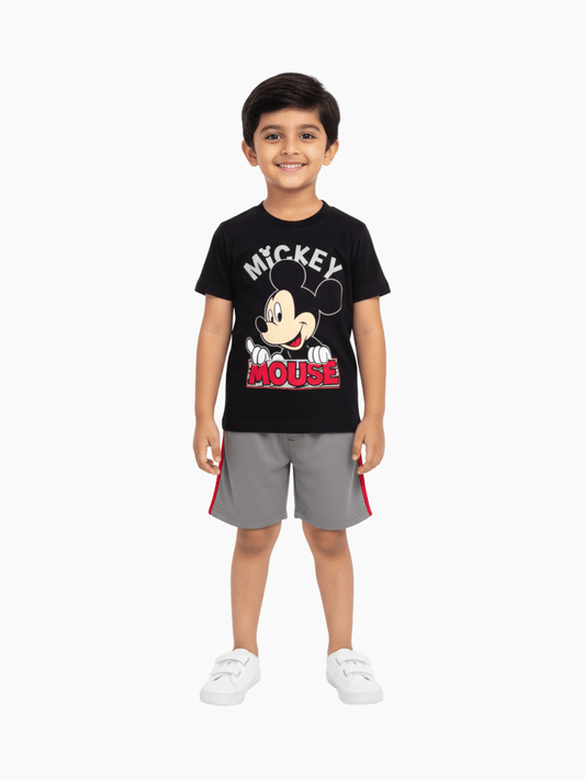 Boys Micky Mouse T-shirt & Shorts Set