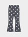 Dark Gray Wide - Leg Lounge Sweat Pants with Lavender Flowers