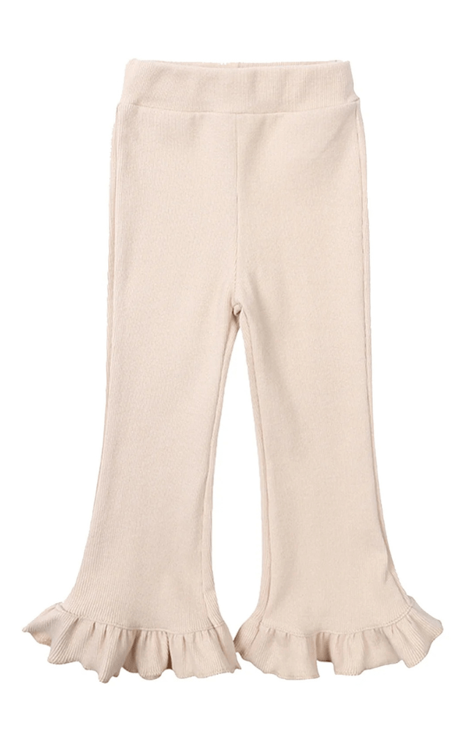 Delicate Ruffle Hem Kids Trousers