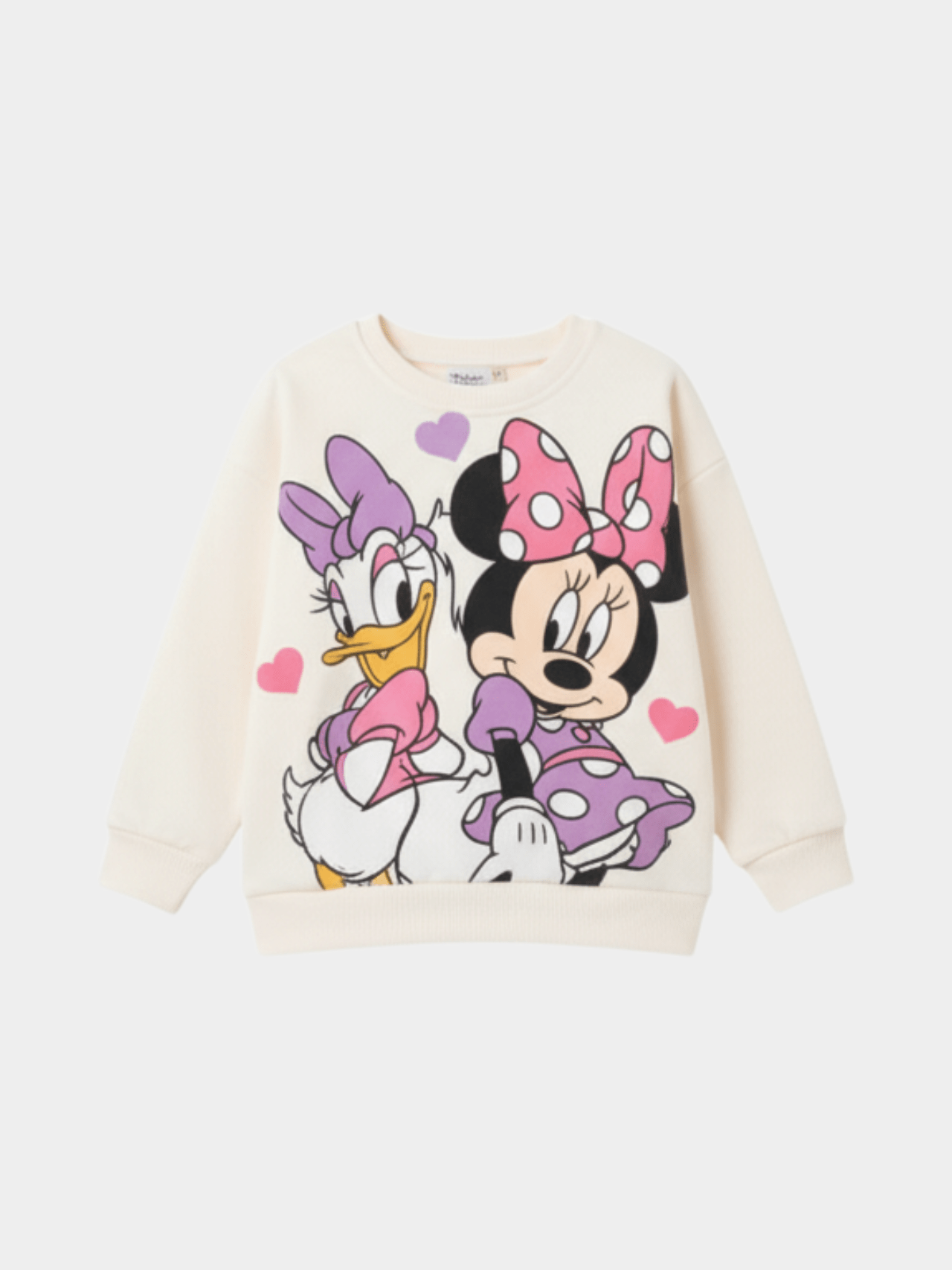 Disney Girls' Cream Minnie Mouse & Daisy Duck Graphic Sweatshirt - Best Friends Top