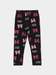Disney Minnie Mouse Girls' Black Bow Print Sweatpants