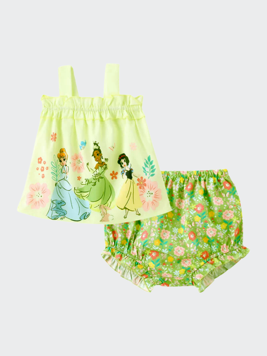 Disney Princess Baby Girls’ Floral Top and Bloomer Set