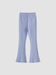 Girls' Ash Gray Ribbed Flare Pants