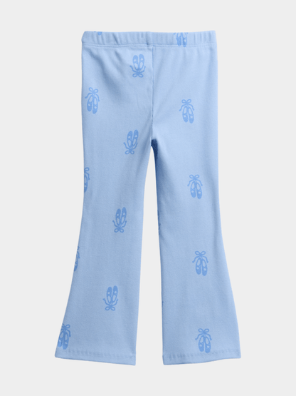Girls' Ballerina Slipper Print Flared Leggings