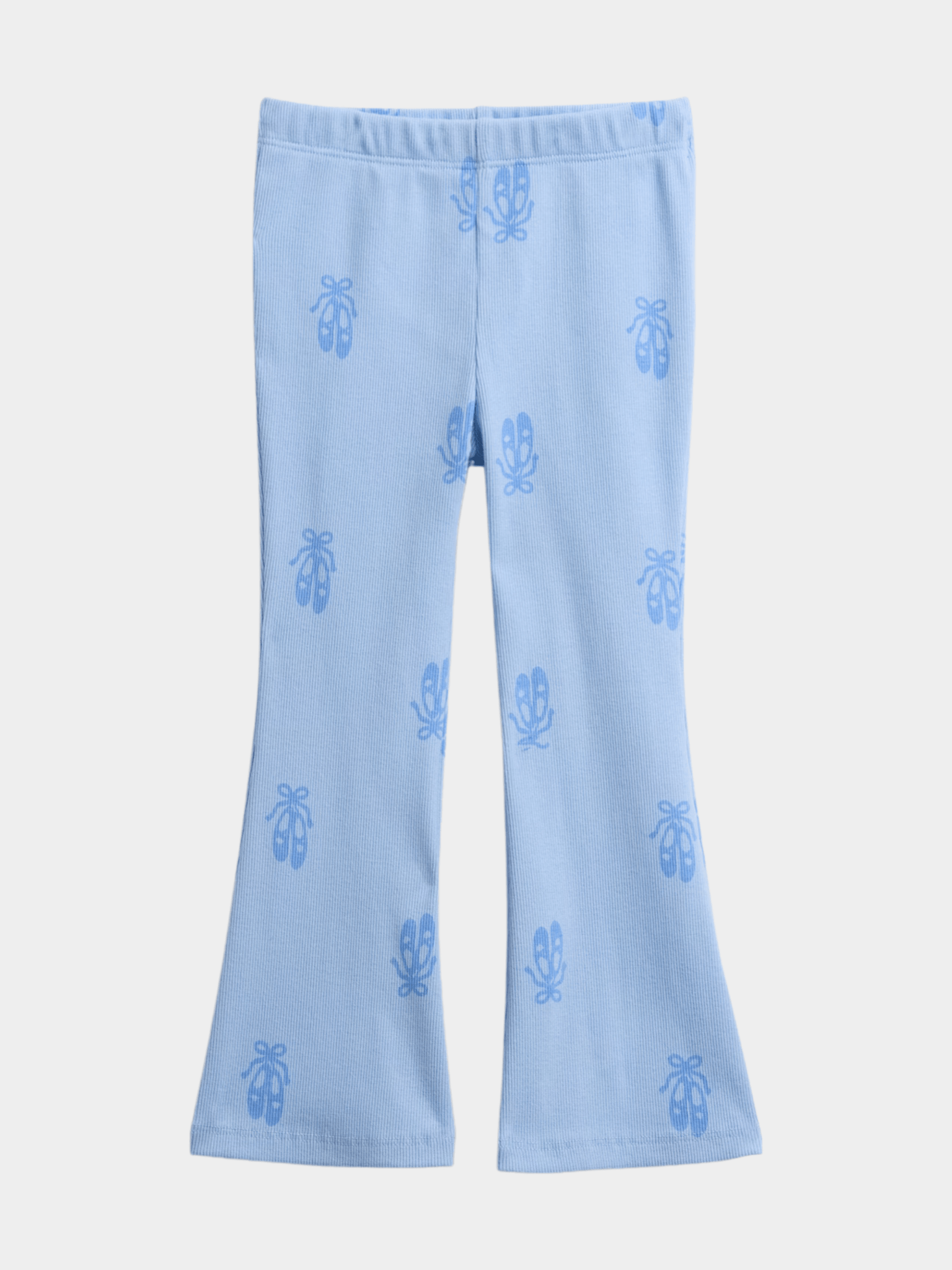 Girls' Ballerina Slipper Print Flared Leggings