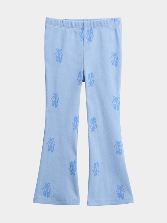 Girls' Ballerina Slipper Print Flared Leggings