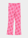 Girls' Barbie & Flamingo Print Ribbed Flared Pants
