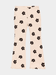 Girls' Beige & Black Daisy Ribbed Flared Pants
