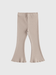 Girls Beige High - Waist Flare Pants