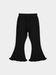 Girls' Black Ruffle Hem Knit Flare Sweat Pants