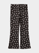 Girls' Black & White Daisy Print Flared Leggings