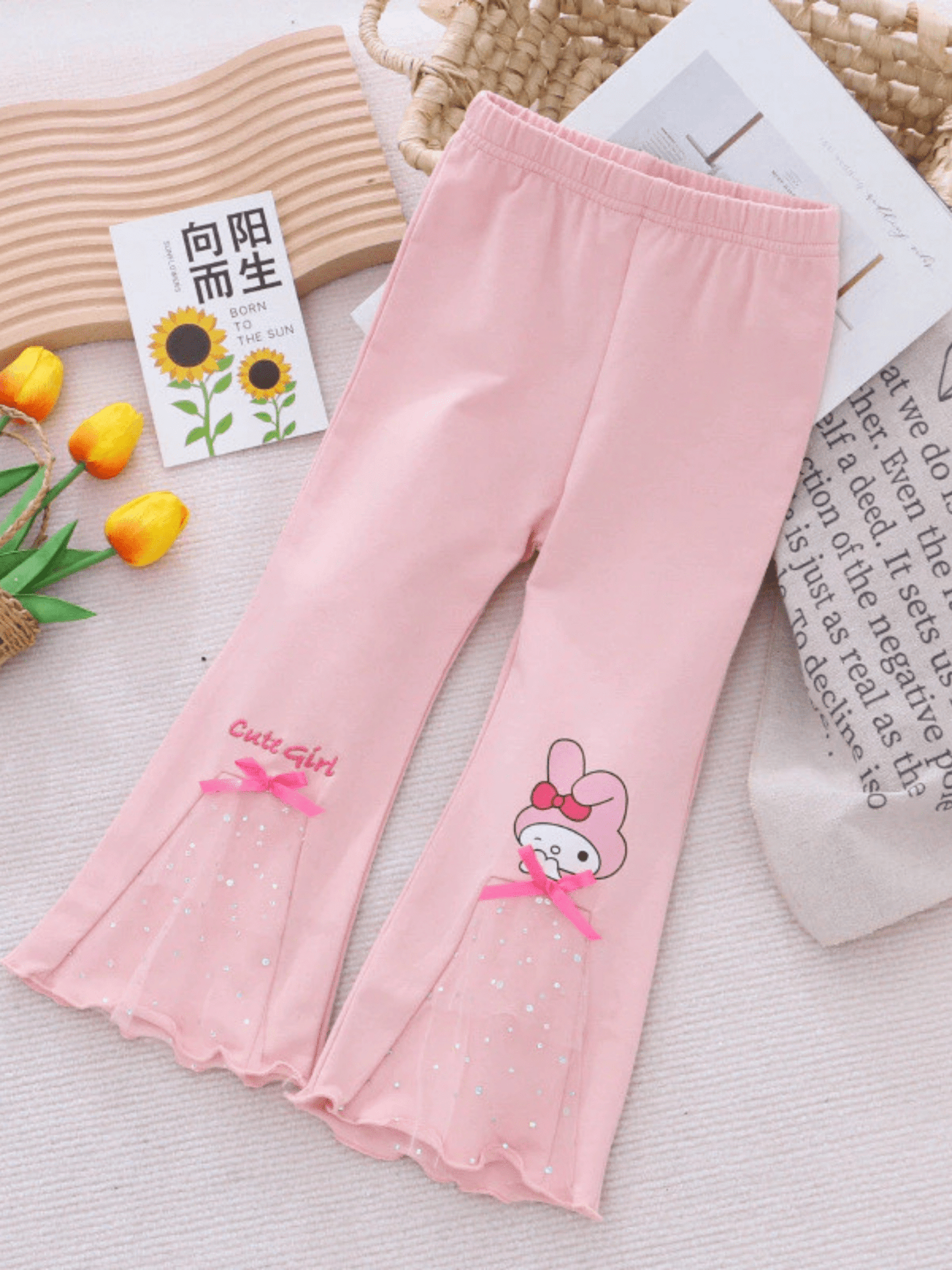 Girls Bunny Appliqué Flare Pant (3 - 12yrs)