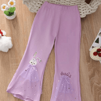Girls Bunny Appliqué Flare Pant (3 - 12yrs)