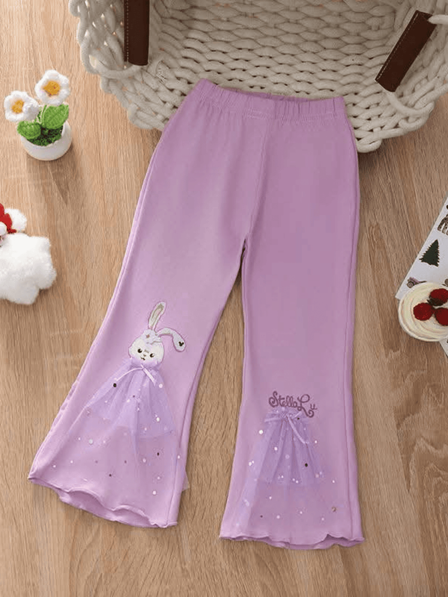 Girls Bunny Appliqué Flare Pant (3 - 12yrs)