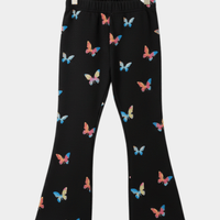 Girls' Butterfly Print Flared Sweatpants