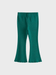 Girls Emerald Green Ribbed Flared Leggings