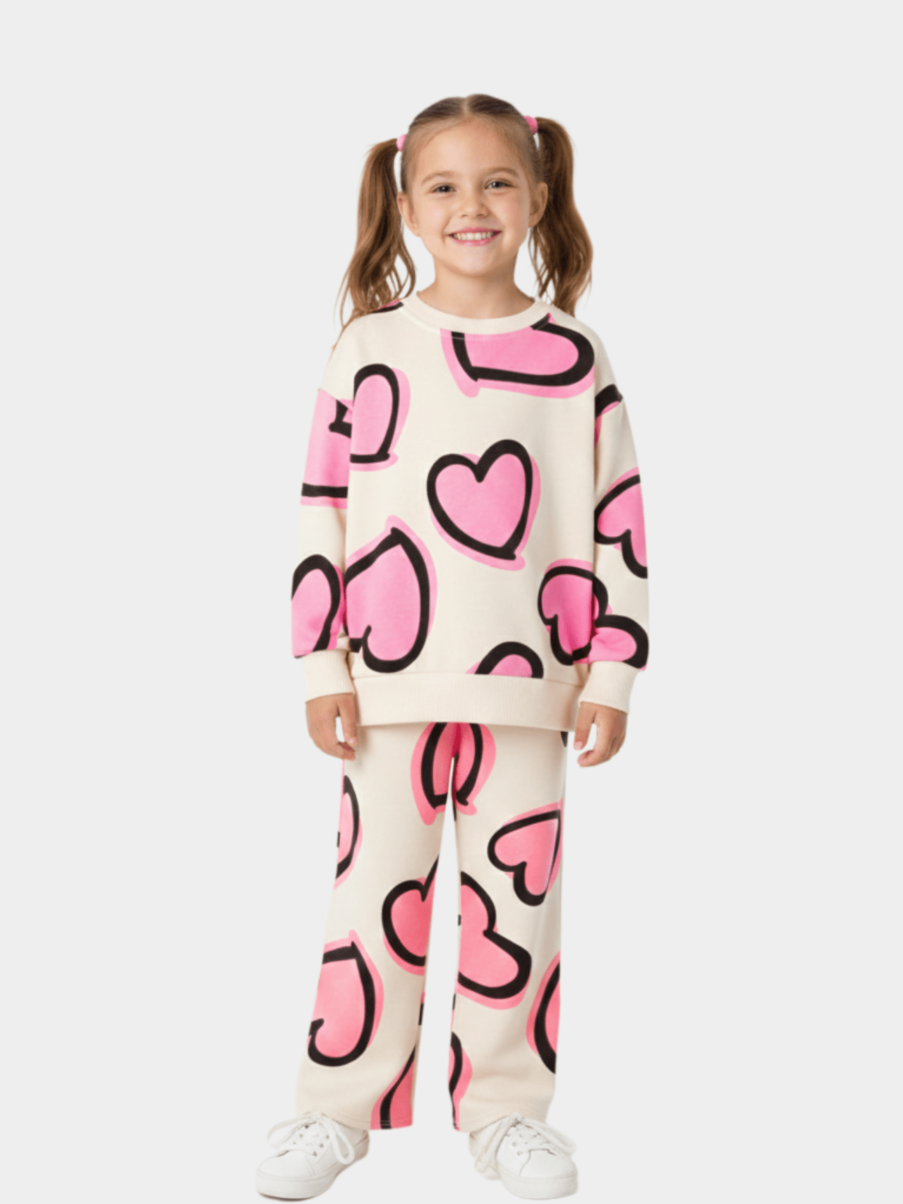 Girls' Heart Sweatshirt & Joggers Set