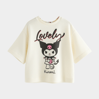 Girls' Kuromi Sanrio "Rock & Rule" Graphic T-Shirt | Black & Pastel E - Girl Tee