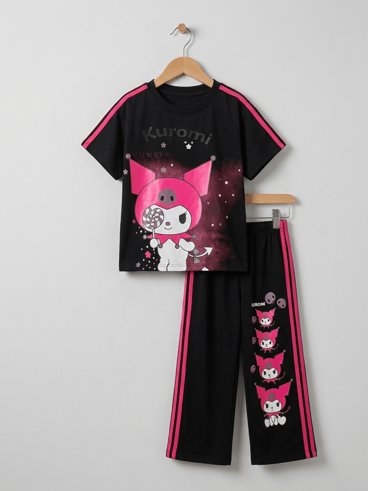 Girls Kuromi T-shirt & Pants Set (4 - 12yrs)