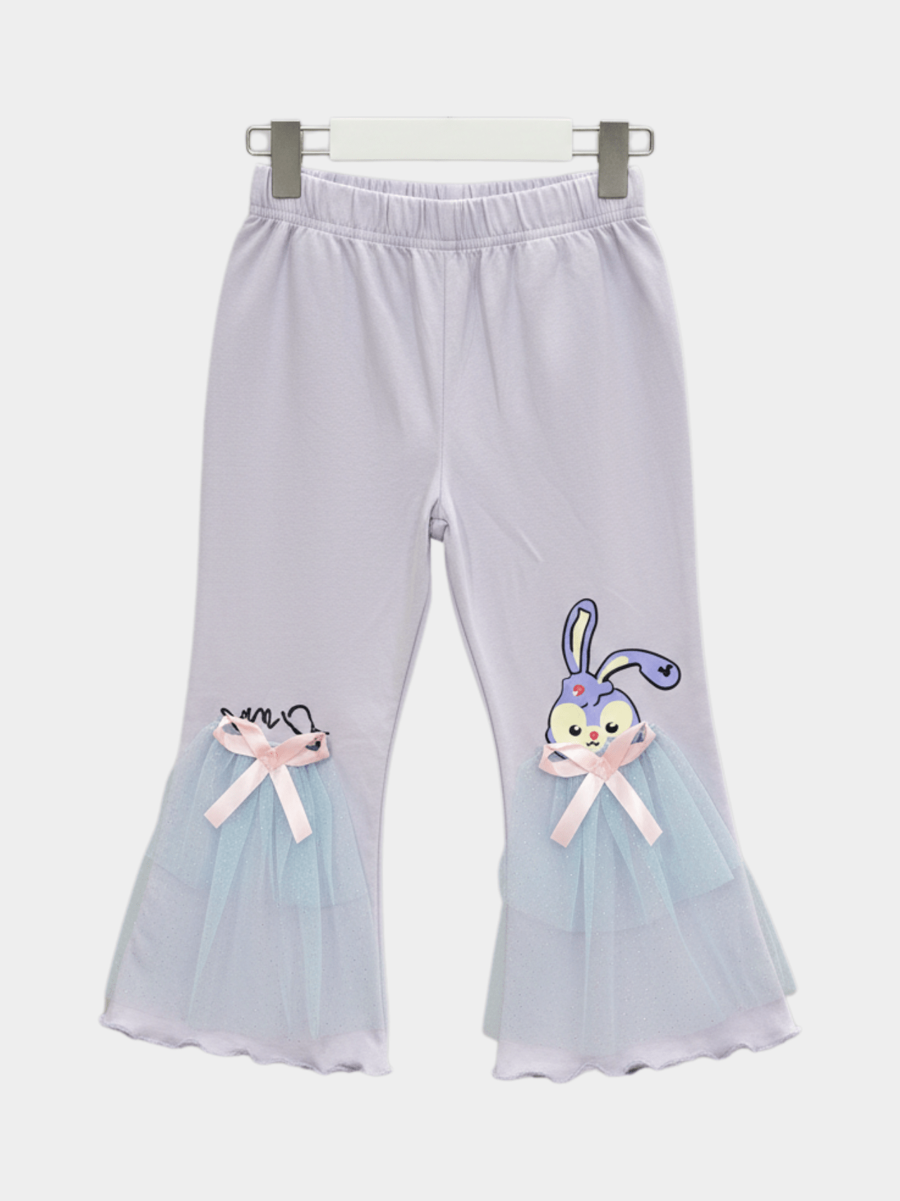 Girls Lavender Bunny Appliqué Pant