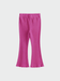 Girls Magenta Pink Ribbed Flared Leggings