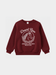 Girls' Maroon Desert Rose Horse Graphic Textured Sweatshirt - Arizona Dreamin