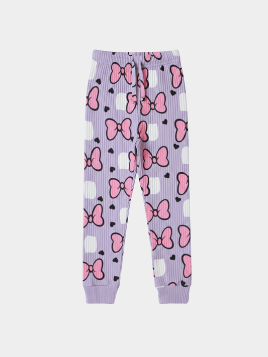 Girls' Minnie Bow Print Joggers